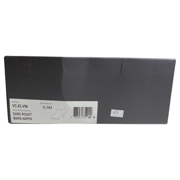 Vince Camuto Elvin Dark Roast Brown Leather Ankle Booties Size 9.5M New w/ Box - Picture 5 of 6